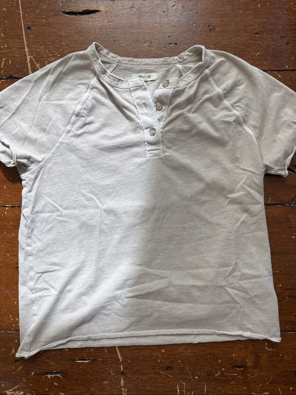 Light Gray Women's Henley Tee - Madewell